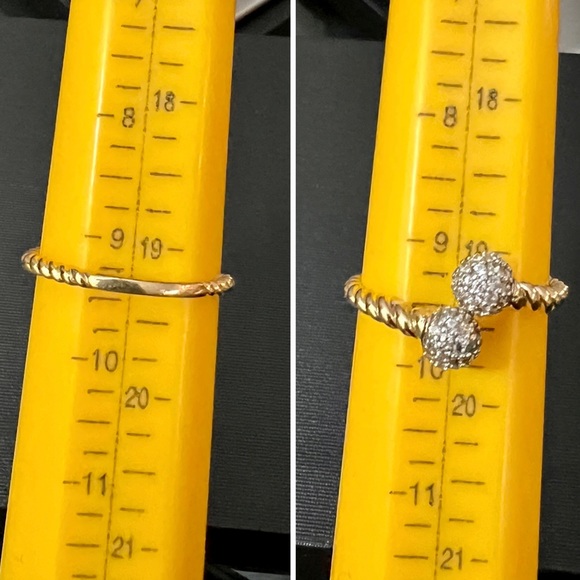 👑✅PRICE FIRM✅Genuine Dual Ball Cluster Diamond 14kt Gold Ring - Picture 7 of 16